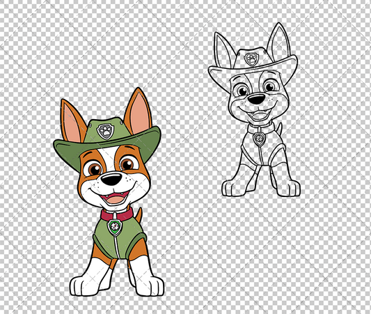 Tracker - Paw Patrol 002, Svg, Dxf, Eps, Png - SvgShopArt