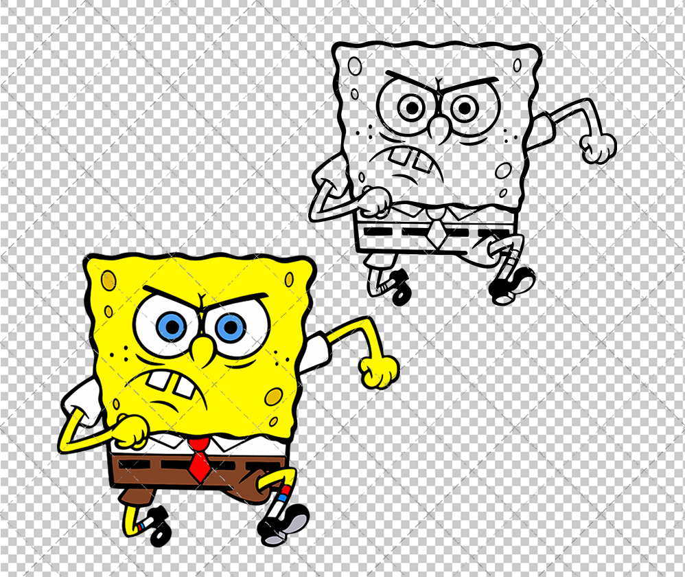 SpongeBob SquarePants 004, Svg, Dxf, Eps, Png - SvgShopArt