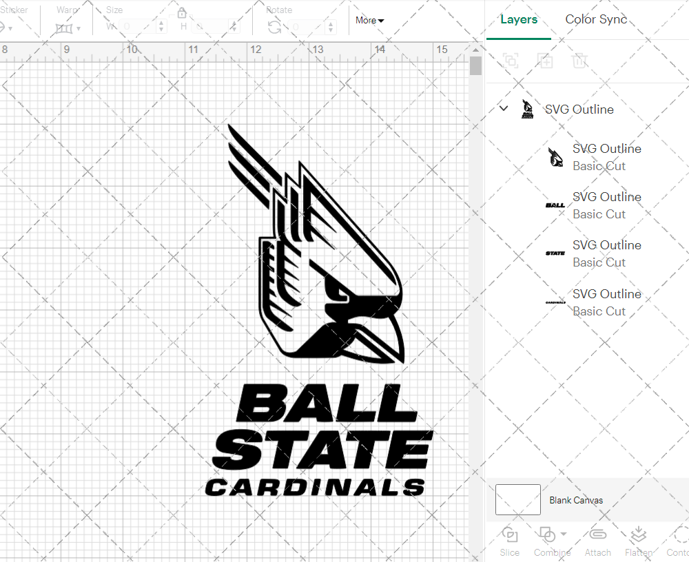 Ball State Cardinals Alternate 1990 004, Svg, Dxf, Eps, Png - SvgShopArt