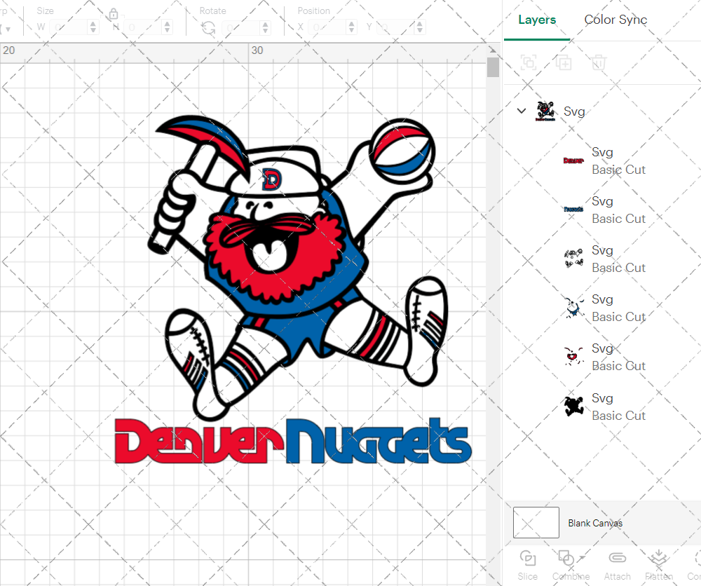 Denver Nuggets 1975, Svg, Dxf, Eps, Png - SvgShopArt