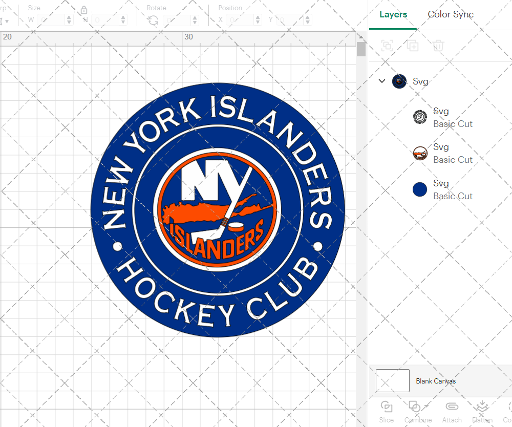 New York Islanders Circle 2017 002, Svg, Dxf, Eps, Png - SvgShopArt