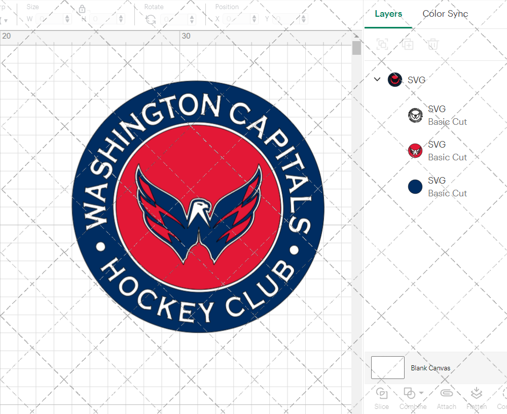 Washington Capitals Circle 2007 005, Svg, Dxf, Eps, Png - SvgShopArt