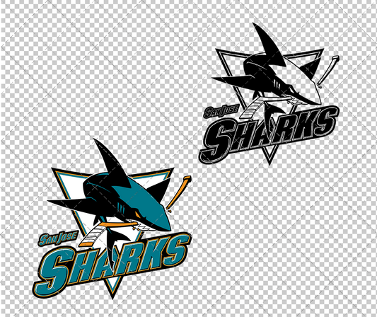 San Jose Sharks Alternate 2008 002, Svg, Dxf, Eps, Png - SvgShopArt