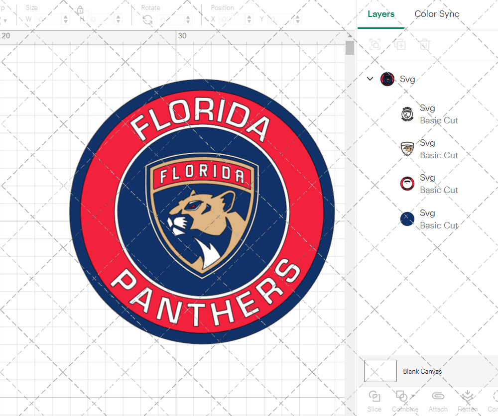 Florida Panthers Circle 2016 002, Svg, Dxf, Eps, Png - SvgShopArt