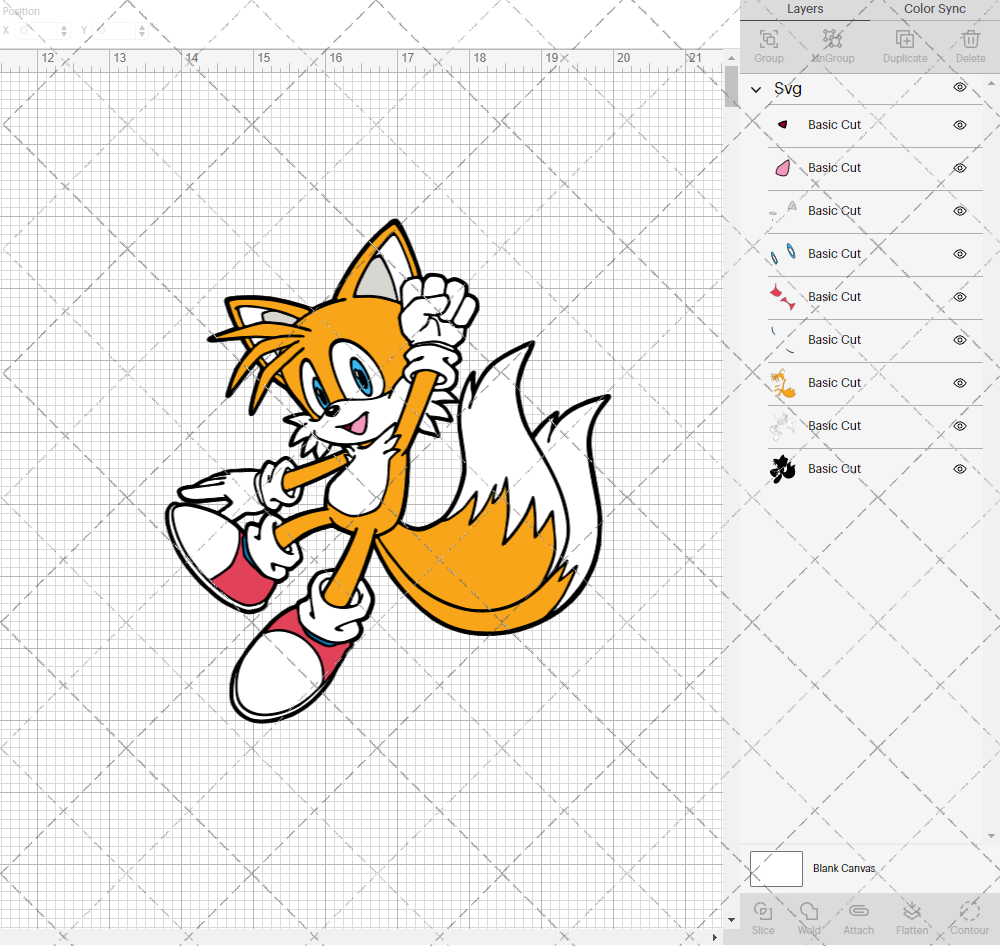 Tails - Sonic the Hedgehog 004, Svg, Dxf, Eps, Png - SvgShopArt