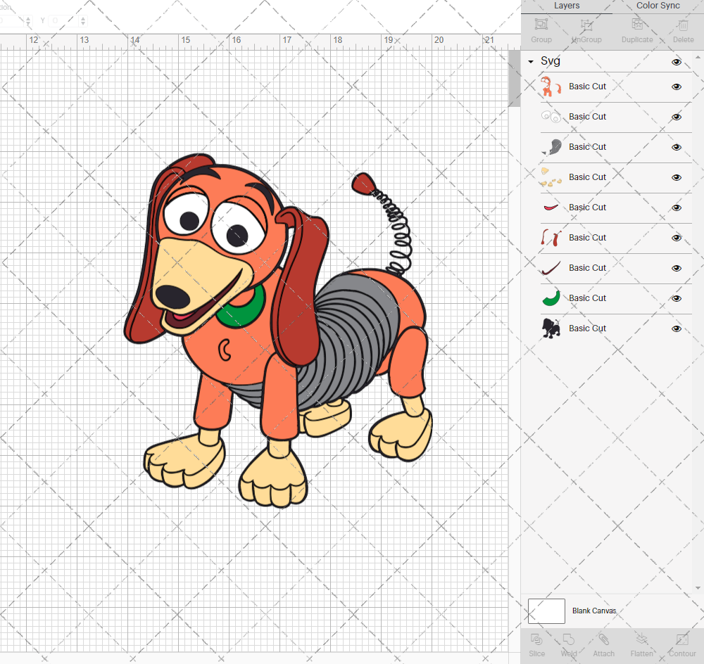 Slinky - Toy Story, Svg, Dxf, Eps, Png - SvgShopArt