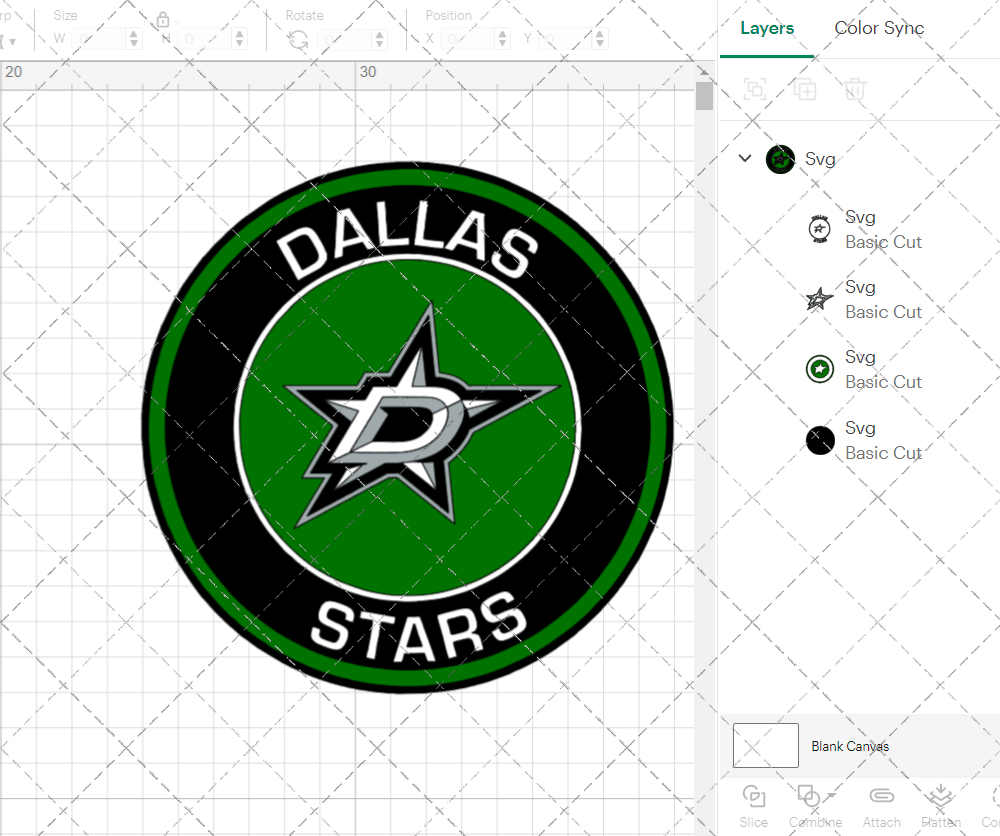 Dallas Stars Circle 2013 002, Svg, Dxf, Eps, Png - SvgShopArt