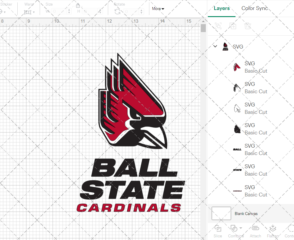 Ball State Cardinals Alternate 2015 004, Svg, Dxf, Eps, Png - SvgShopArt