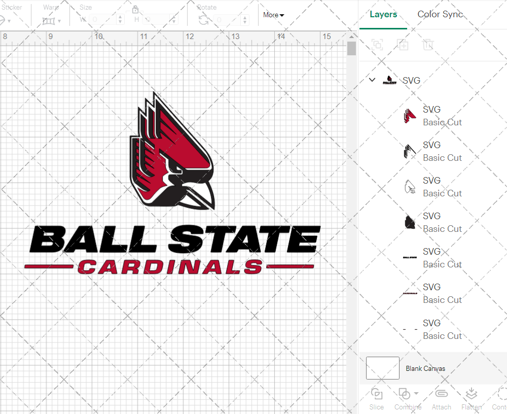 Ball State Cardinals Alternate 2015 003, Svg, Dxf, Eps, Png - SvgShopArt