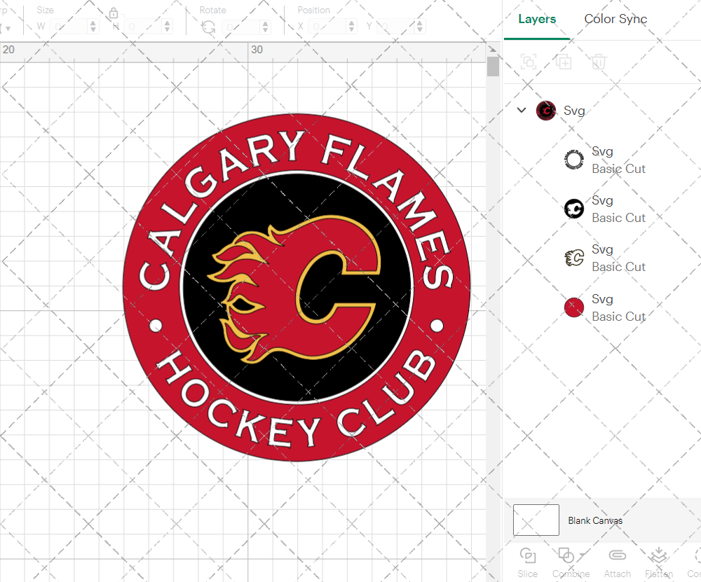 Calgary Flames Circle 2020, Svg, Dxf, Eps, Png - SvgShopArt