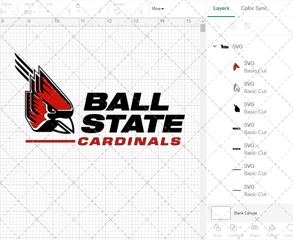 Ball State Cardinals Alternate 1990 006, Svg, Dxf, Eps, Png - SvgShopArt