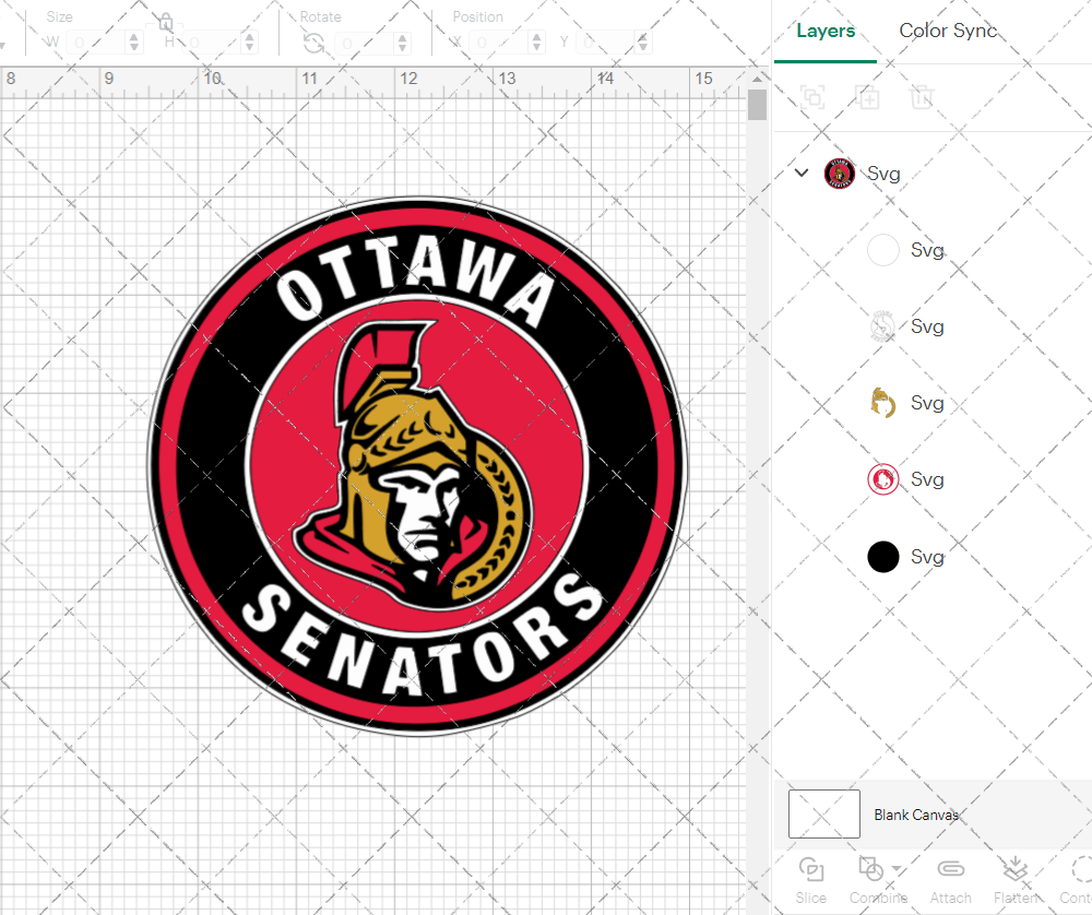 Ottawa Senators Circle 2007, Svg, Dxf, Eps, Png - SvgShopArt