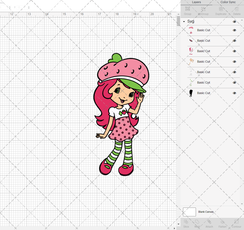 Strawberry Shortcake 003, Svg, Dxf, Eps, Png - SvgShopArt