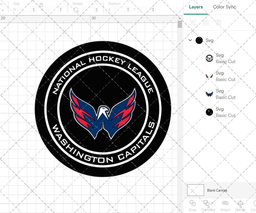 Washington Capitals Circle 2007 004, Svg, Dxf, Eps, Png - SvgShopArt