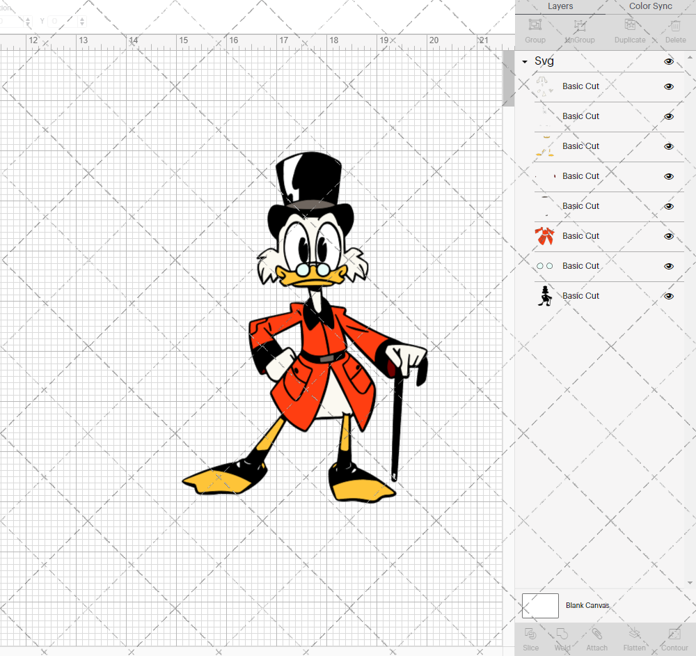 Scrooge McDuck - Ducktales 003, Svg, Dxf, Eps, Png - SvgShopArt