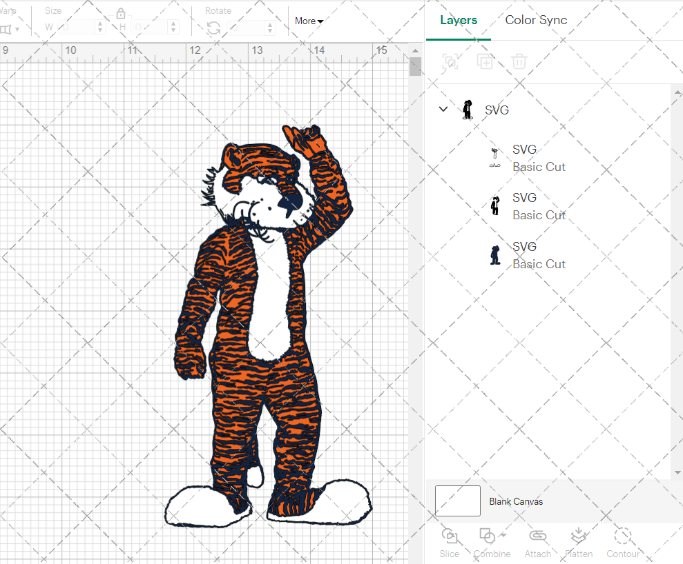 Auburn Tigers Mascot 1981, Svg, Dxf, Eps, Png - SvgShopArt