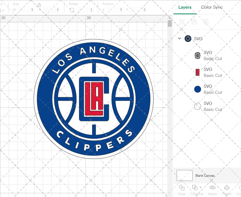 Los Angeles Clippers Circle 2018 003, Svg, Dxf, Eps, Png - SvgShopArt