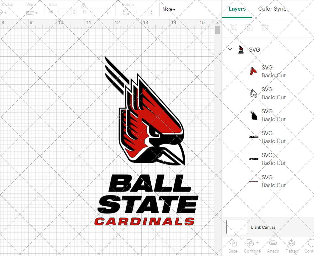 Ball State Cardinals Alternate 1990 004, Svg, Dxf, Eps, Png - SvgShopArt