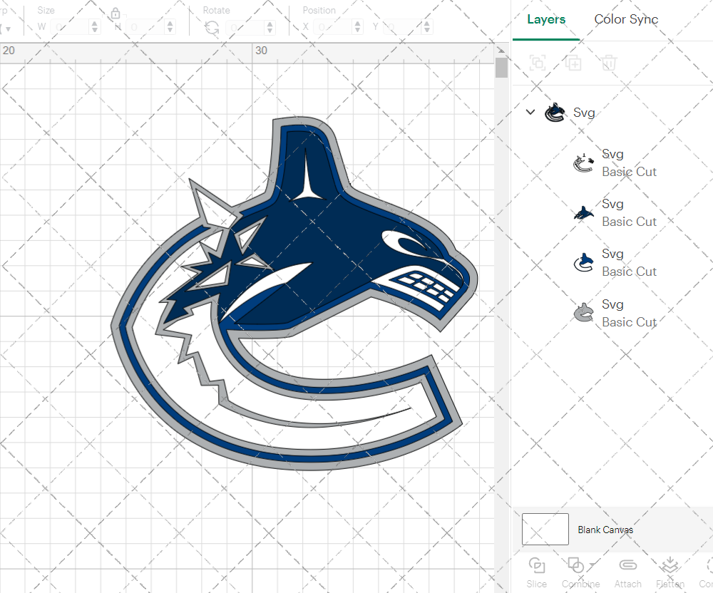 Vancouver Canucks Alternate 2019, Svg, Dxf, Eps, Png - SvgShopArt