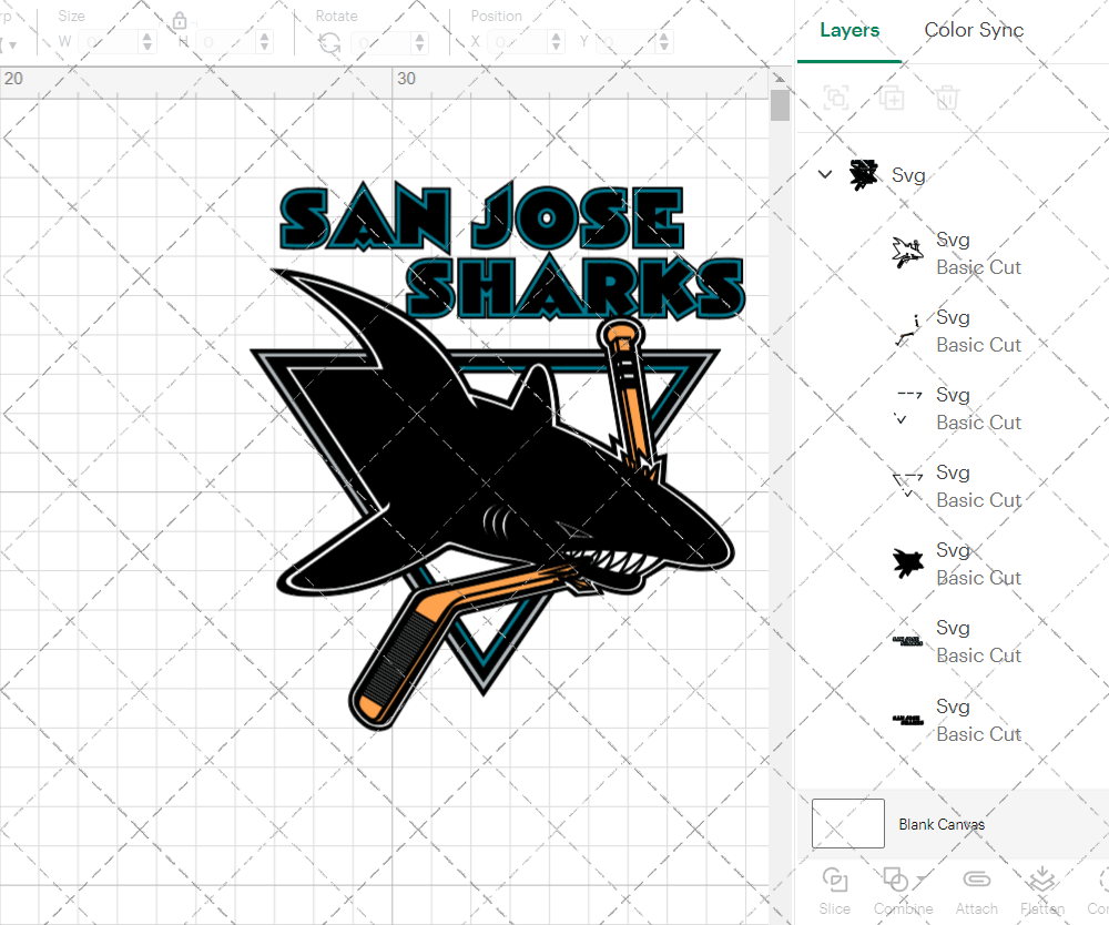 San Jose Sharks Alternate 1991 002, Svg, Dxf, Eps, Png - SvgShopArt