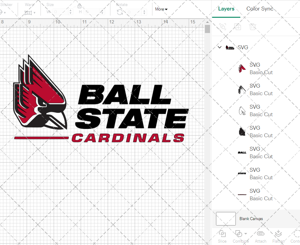 Ball State Cardinals Alternate 2015 002, Svg, Dxf, Eps, Png - SvgShopArt