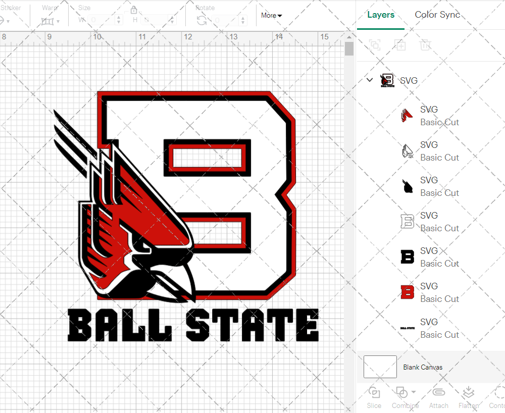 Ball State Cardinals Alternate 1990 002, Svg, Dxf, Eps, Png - SvgShopArt