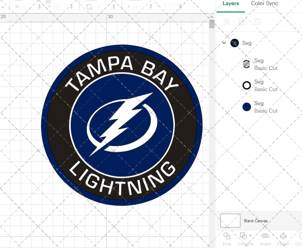 Tampa Bay Lightning Circle 2018 002, Svg, Dxf, Eps, Png - SvgShopArt