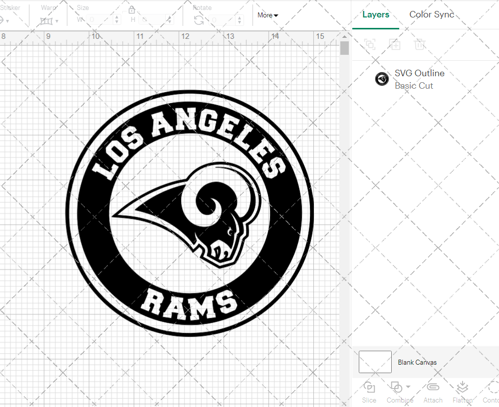 Los Angeles Rams Circle 2016 002, Svg, Dxf, Eps, Png - SvgShopArt