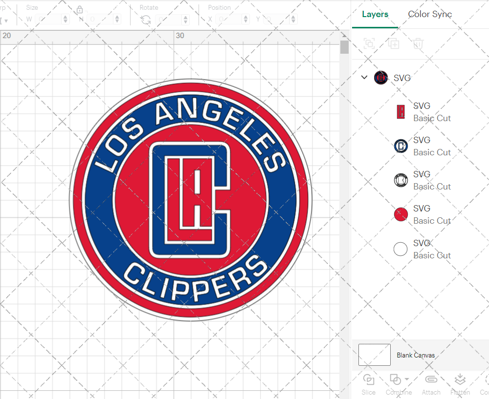 Los Angeles Clippers Circle 2018, Svg, Dxf, Eps, Png - SvgShopArt