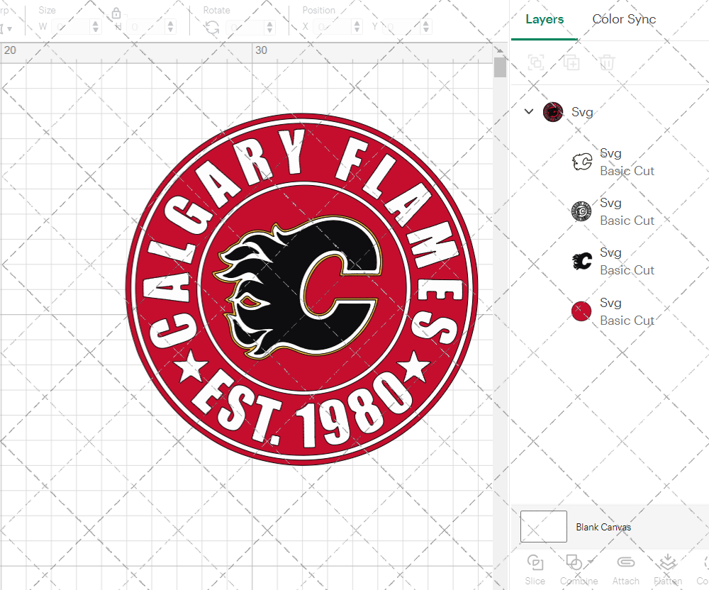 Calgary Flames Circle 2003 002, Svg, Dxf, Eps, Png - SvgShopArt