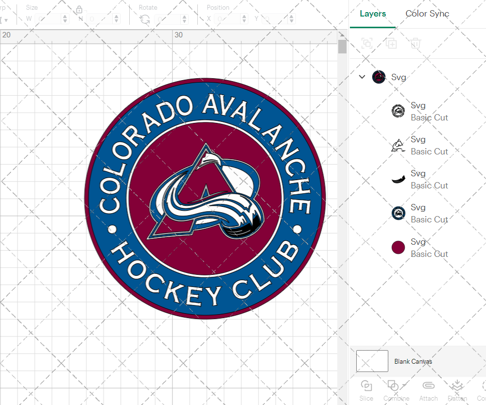 Colorado Avalanche Circle 1999 003, Svg, Dxf, Eps, Png - SvgShopArt