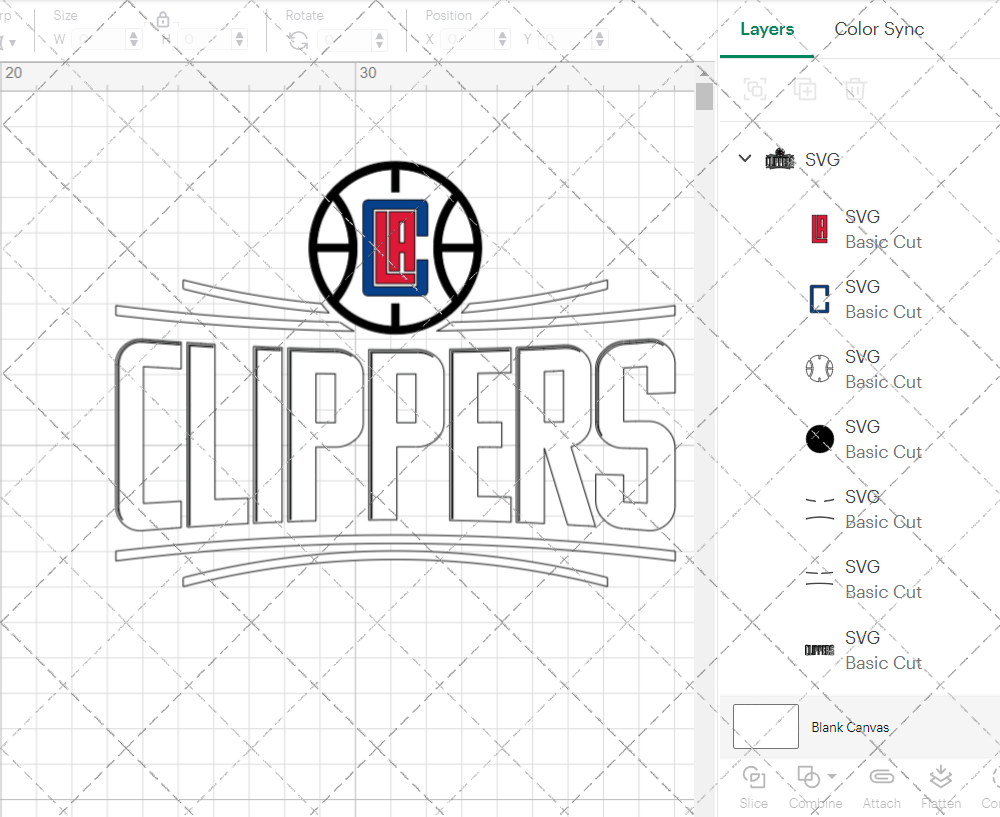 Los Angeles Clippers Secondary 2018, Svg, Dxf, Eps, Png - SvgShopArt