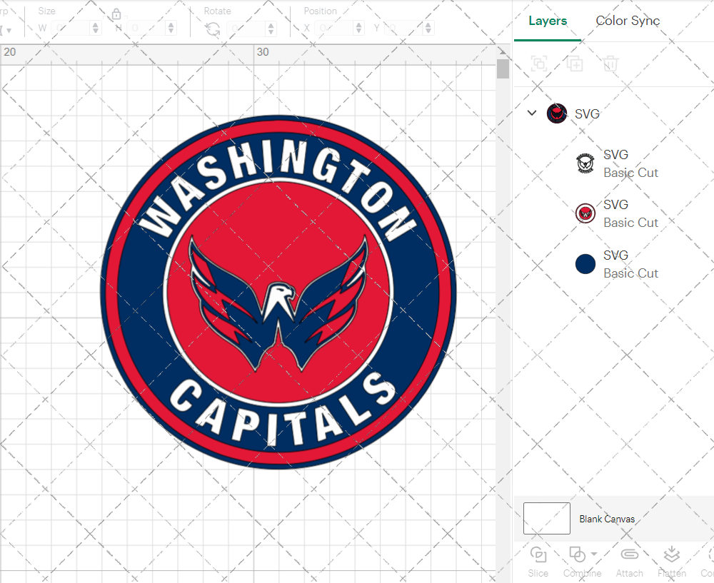 Washington Capitals Circle 2007 002, Svg, Dxf, Eps, Png - SvgShopArt