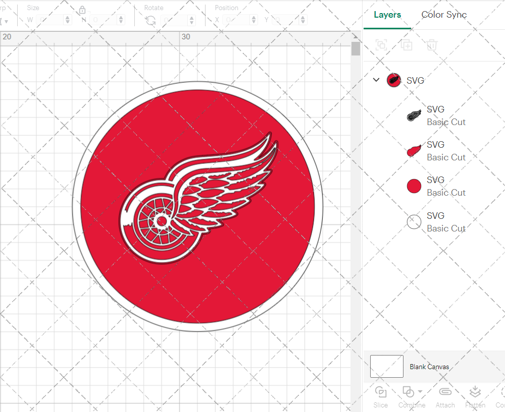 Detroit Red Wings Circle 1948 005, Svg, Dxf, Eps, Png - SvgShopArt