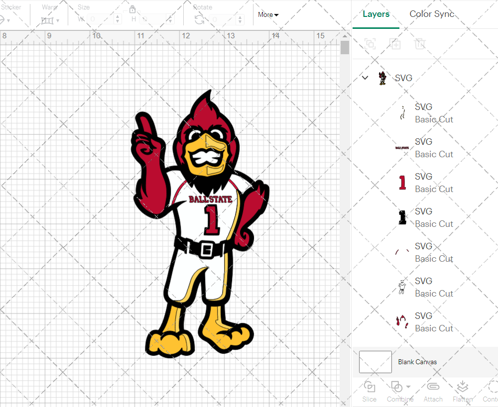 Ball State Cardinals Mascot 2015 002, Svg, Dxf, Eps, Png - SvgShopArt