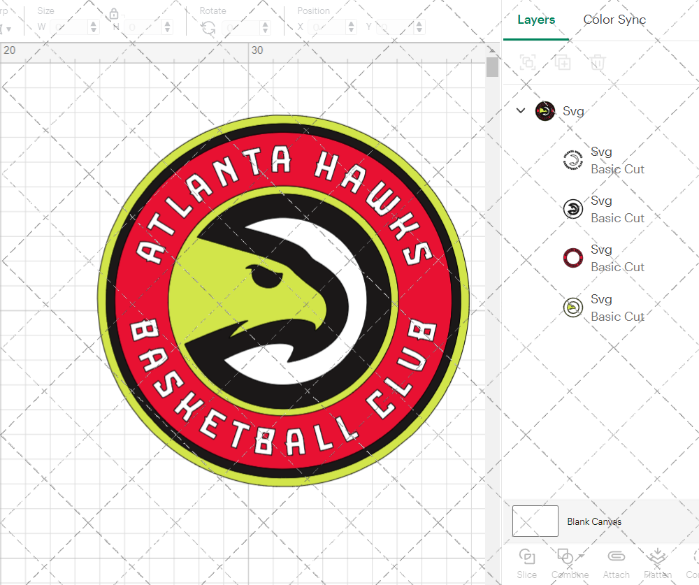 Atlanta Hawks Circle 2015, Svg, Dxf, Eps, Png - SvgShopArt