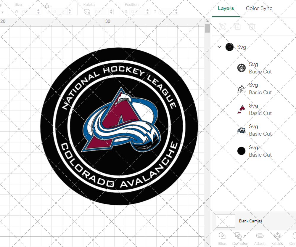 Colorado Avalanche Circle 1999 002, Svg, Dxf, Eps, Png - SvgShopArt