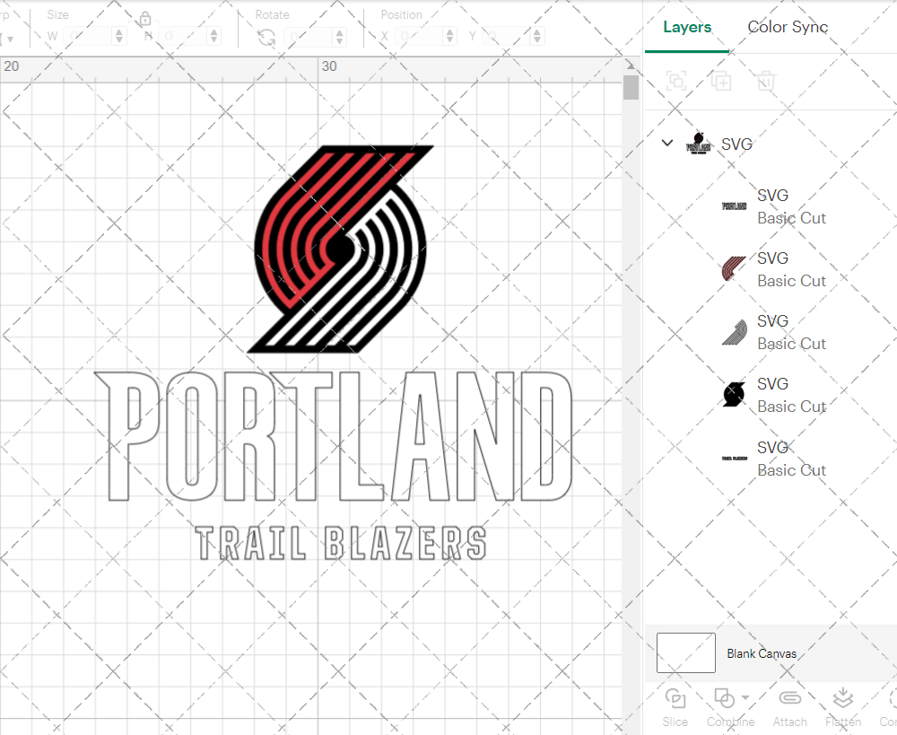 Portland Trail Blazers Secondary 2017, Svg, Dxf, Eps, Png - SvgShopArt