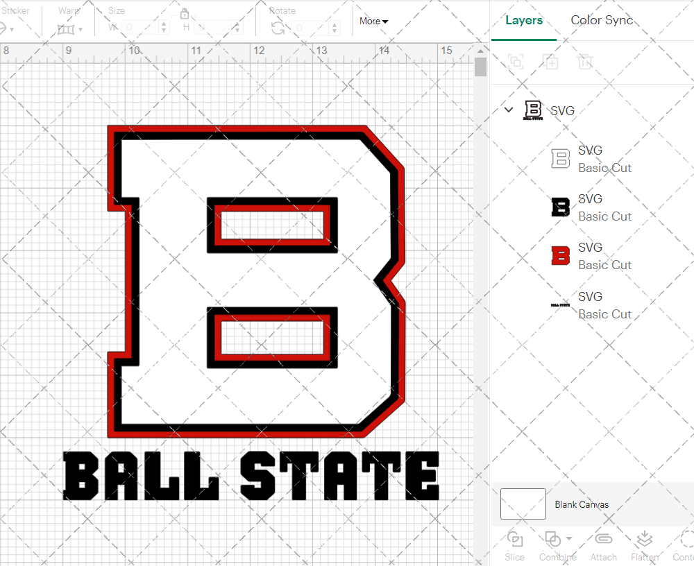 Ball State Cardinals Alternate 1990, Svg, Dxf, Eps, Png - SvgShopArt