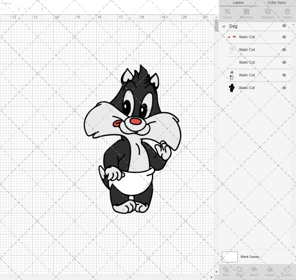 Sylvester - Baby Looney Tunes, Svg, Dxf, Eps, Png - SvgShopArt