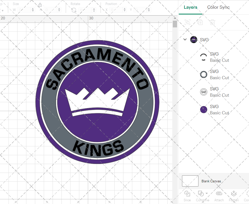 Sacramento Kings Circle 2016, Svg, Dxf, Eps, Png - SvgShopArt