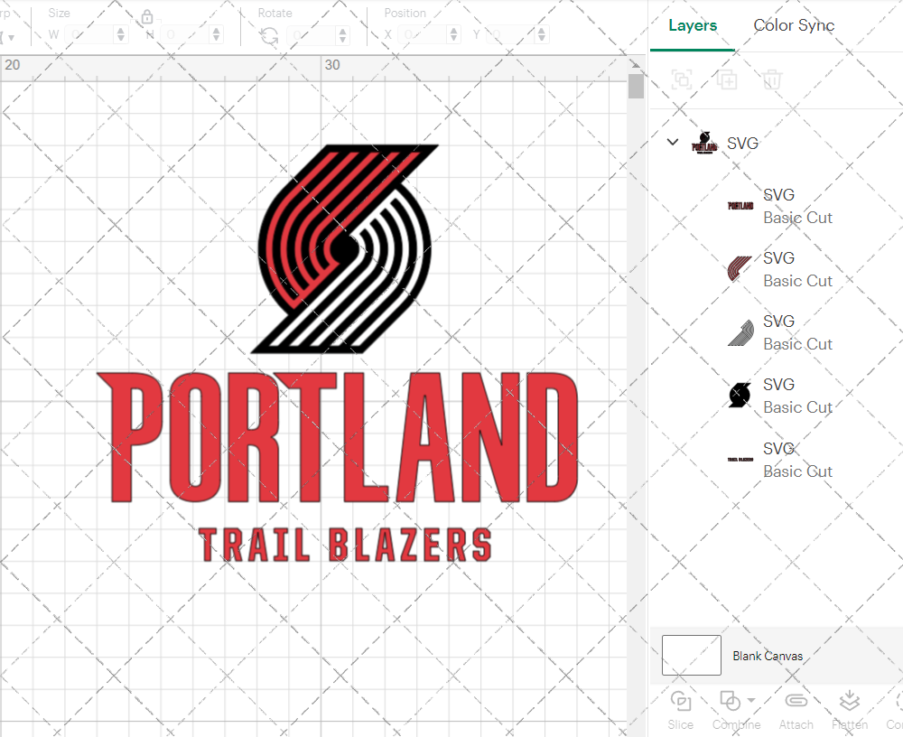 Portland Trail Blazers Secondary 2017 002, Svg, Dxf, Eps, Png - SvgShopArt