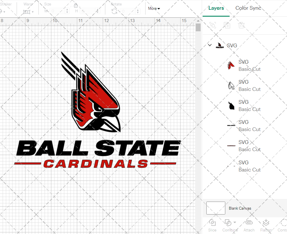 Ball State Cardinals Alternate 1990 005, Svg, Dxf, Eps, Png - SvgShopArt