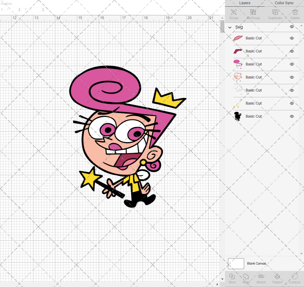 Wanda - The Fairly Odd Parents 003, Svg, Dxf, Eps, Png - SvgShopArt