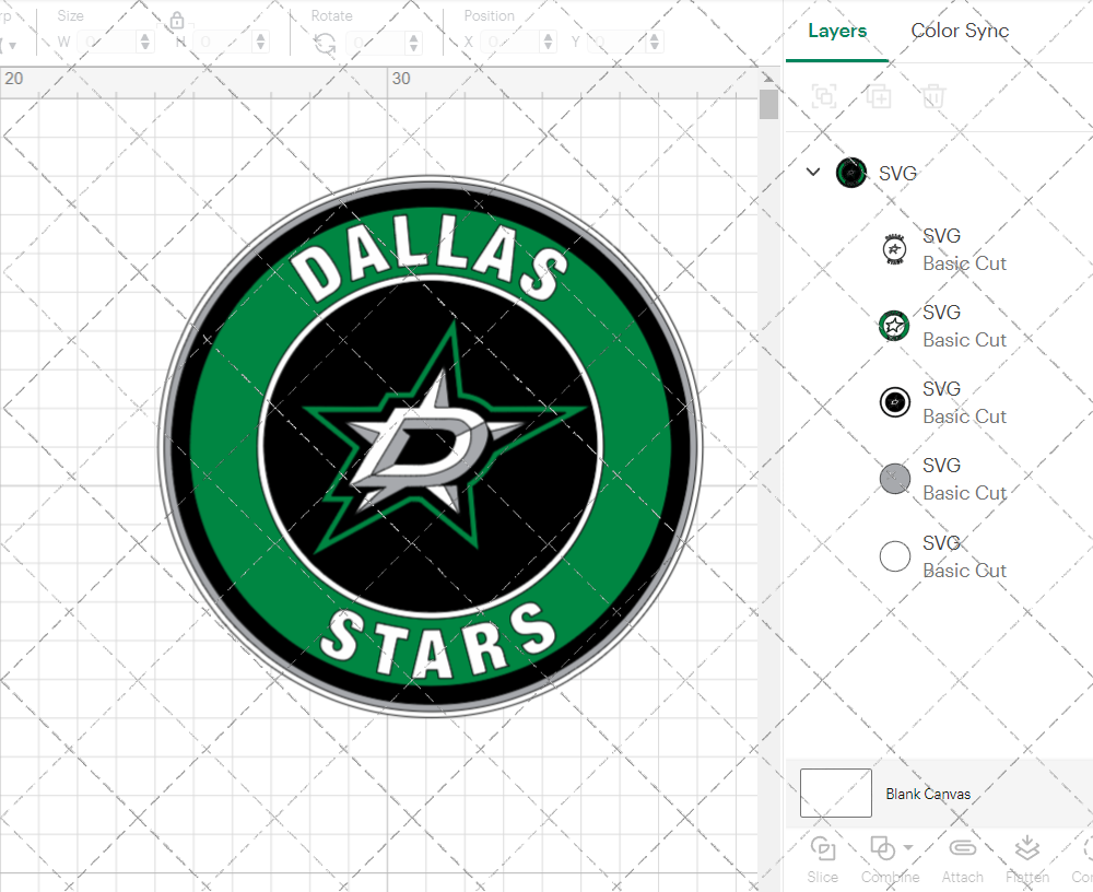 Dallas Stars Circle 2021, Svg, Dxf, Eps, Png - SvgShopArt