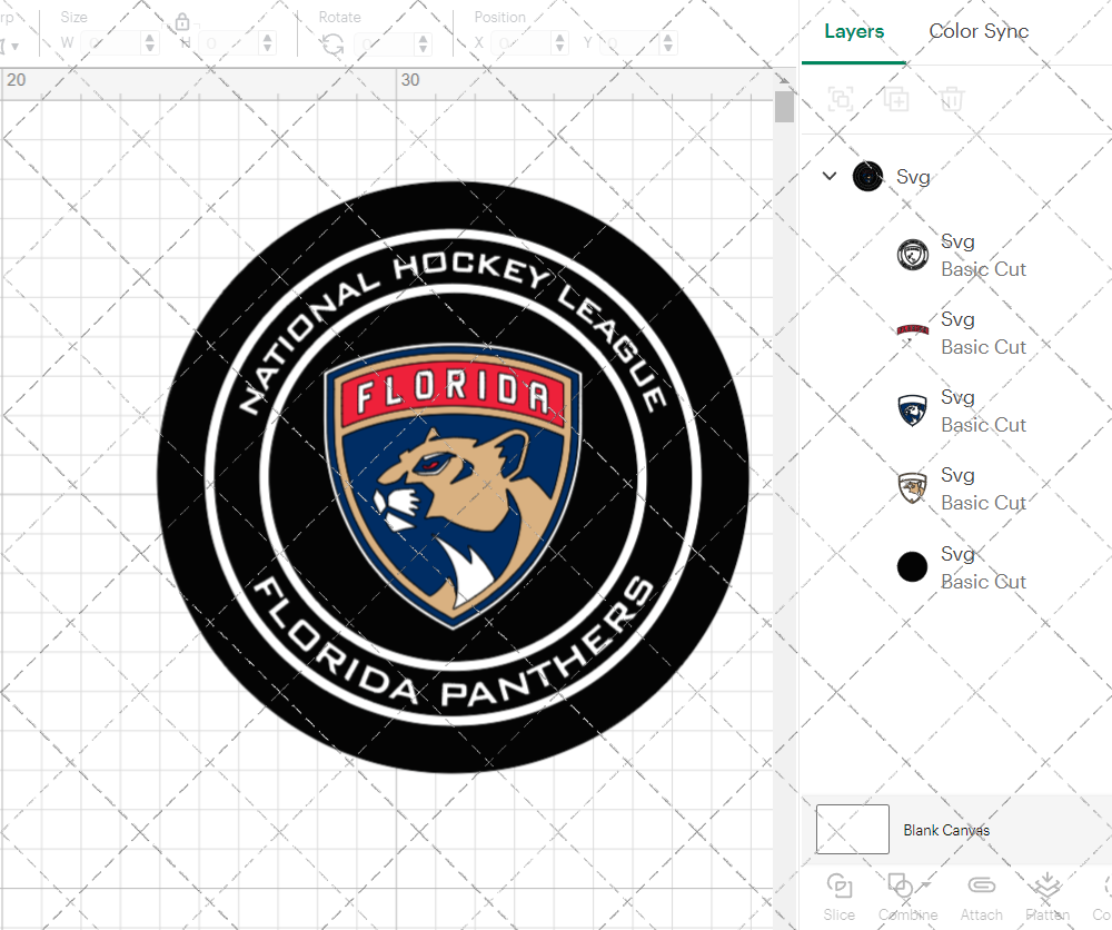 Florida Panthers Circle 2016 003, Svg, Dxf, Eps, Png - SvgShopArt