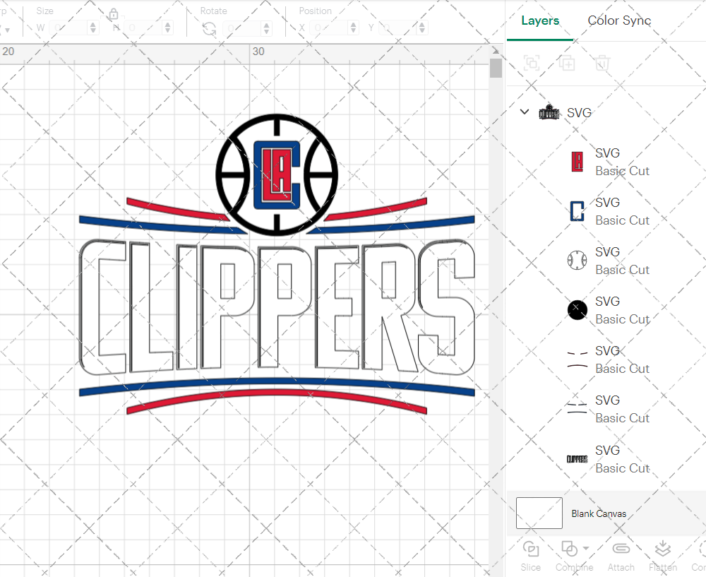 Los Angeles Clippers Secondary 2018 002, Svg, Dxf, Eps, Png - SvgShopArt