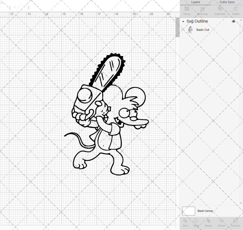 Scratchy - The Simpsons, Svg, Dxf, Eps, Png - SvgShopArt