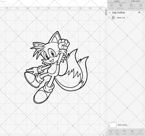 Tails - Sonic the Hedgehog 004, Svg, Dxf, Eps, Png - SvgShopArt