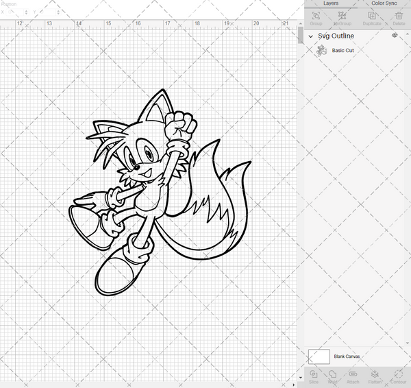 Tails - Sonic the Hedgehog 004, Svg, Dxf, Eps, Png - SvgShopArt